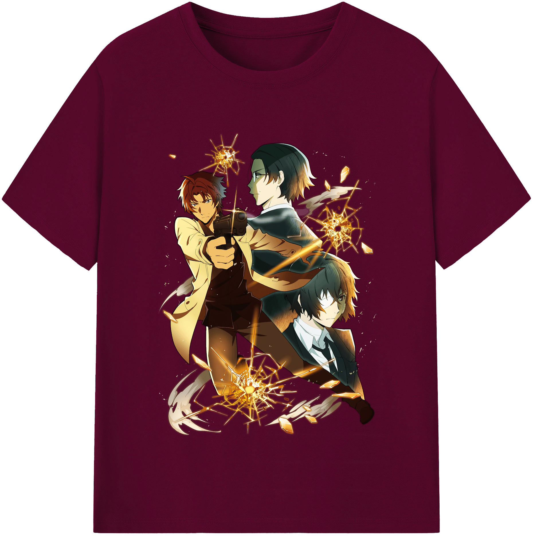 （画像用） 文豪ストレイドッグス Bungo Stray Dogs レディースカジュアルプリントTシャツ（綿100％）